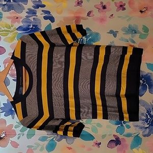 Small Navy Blue and Yellow Light Sweater